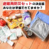 防災セットの中身とは?被災直後に必要不可欠な防災グッツとは