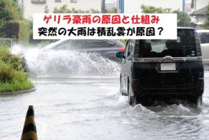突然のゲリラ豪雨の原因は？局地的大雨の仕組みについて