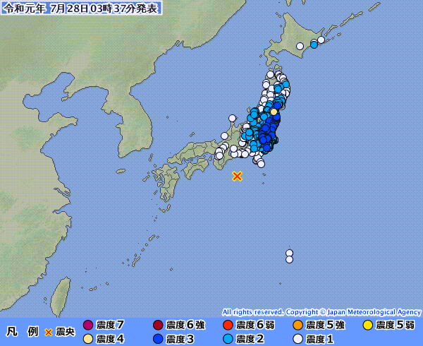 三重県沖異常震域